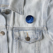 BLAUWE STERREN NACHTHEMEL | HEMELSE SPELD PERSOONL RONDE BUTTON 3,2 CM (In situ)