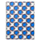 Blauwe sterren notebook notitieboek (Voorkant)