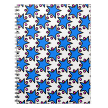 Blauwe sterren notebook