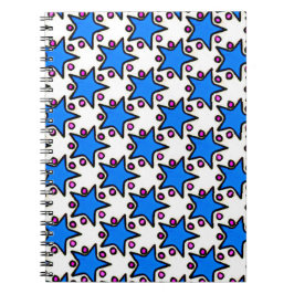 Blauwe sterren notebook notitieboek