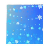 Blauwe sterren notitieblok (Voorkant)