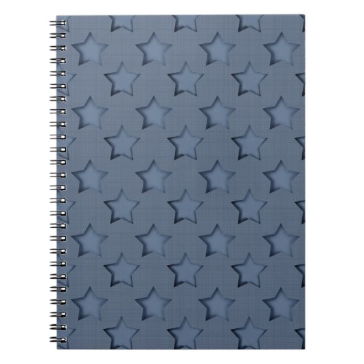 Blauwe sterren notitieboek (Voorkant)