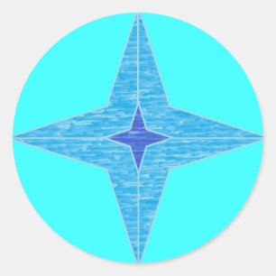 Blauwe sterren Stickers