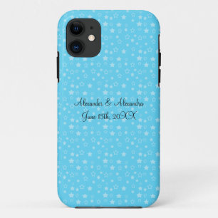 Blauwe sterren trouwgunsten iPhone 11 hoesje