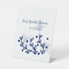 Blauwe sterren verlaten koninklijk luxueus vrijgez reclamebord met voetstuk