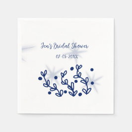 Blauwe sterren verlaten koninklijk luxueus vrijgez servet