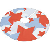 Blauwe sterren Vierde juli Patriottisch Rood Kerstboom Rok (Gekanteld)