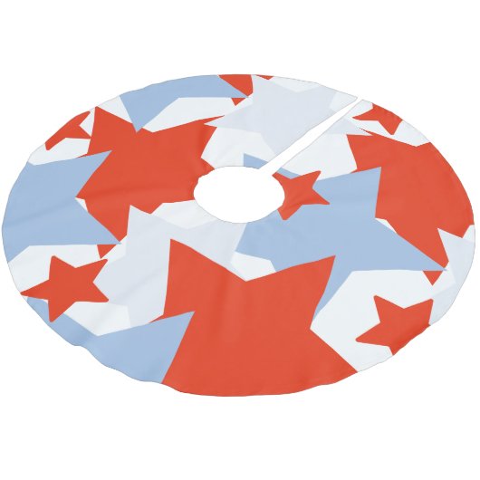 Blauwe sterren Vierde juli Patriottisch Rood Kerstboom Rok (Gekanteld)