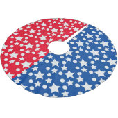 Blauwe sterren Vierde juli Patriottisch rood Patro Kerstboom Rok (Gekanteld)
