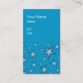 Blauwe sterren visitekaartje blauw portret