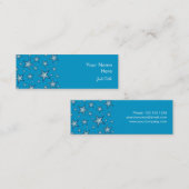 Blauwe sterren visitekaartje zijwitte rok (Voorkant / Achterkant)