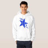 Blauwe sterren Vrede op Aarde, Hoodie Shirt (Voorkant volledig)
