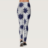 Blauwe sterren & witte sterren & dunne gouden ster leggings (Achterkant)