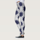 Blauwe sterren & witte sterren & dunne gouden ster leggings (Links)