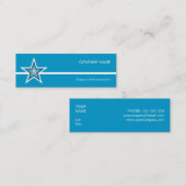 Blauwe sterren witte visitekaartje blauw (Voorkant / Achterkant)