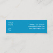 Blauwe sterren witte visitekaartje blauw (Achterkant)