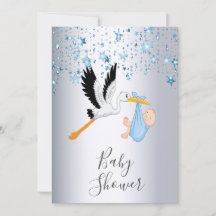 Blauwe sterren Zilveroosterbok baby shower