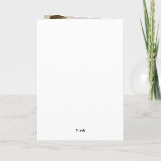 Blauwe Sterrenbloem Foto Merry Christmas Kaart (Achterkant)