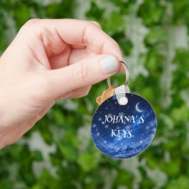 BLAUWE STERRENHEMEL | HEMELS PERSOONLIJK CADEAU SLEUTELHANGER