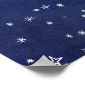 Blauwe Sterrennacht en zo begint het avontuur Poster (Hoek)