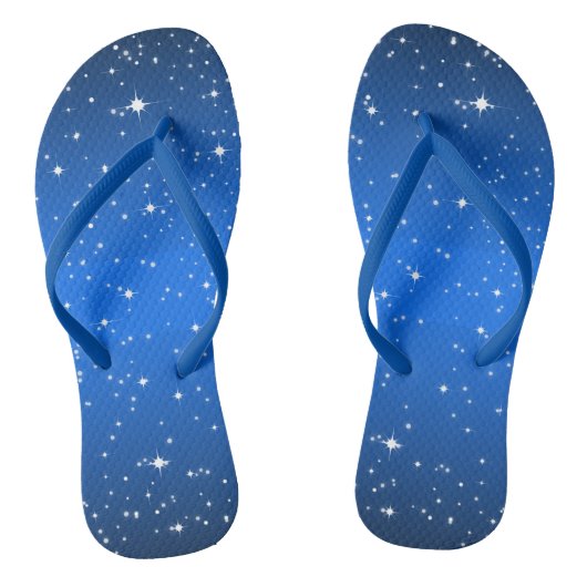 Blauwe Sterrennacht Teenslippers (Voetbed)