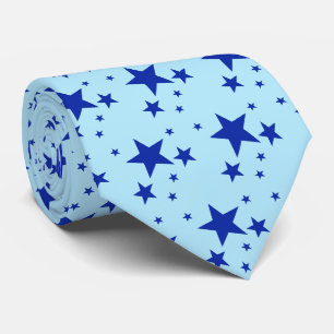 Blauwe sterrenpatroon stropdas