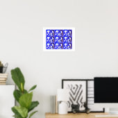 Blauwe sterrenstelsel kunst poster (Thuiskantoor)