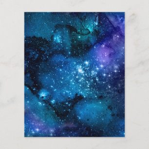 Blauwe sterrenstelsel nachthemel ontwerp 