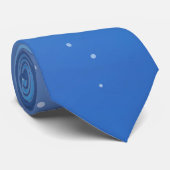 Blauwe sterstrips Muzieknoten Stropdas (Opgerold)