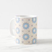 Blauwe Steruitbarsting Geometrie Koffiemok (Voorkant links)