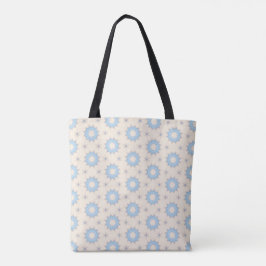 Blauwe Steruitbarsting Geometrie Tote Bag
