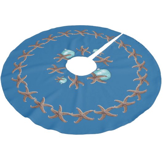 Blauwe stervis met kerstboomrok kerstboom rok (Gekanteld)