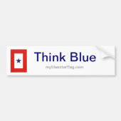 Blauwe stervlag bumper sticker (Voorkant)