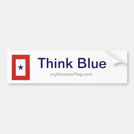 Blauwe stervlag bumper sticker (Voorkant)