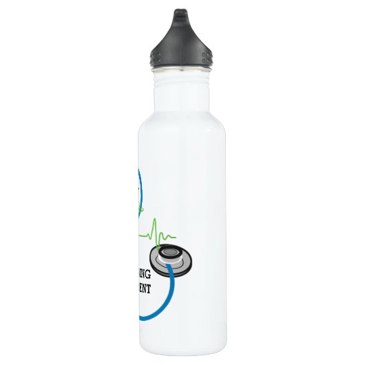 Blauwe Stethoscoop Naam van verpleegkundige studen Waterfles (Rechts)