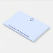 Blauwe Stethoscoop Pas Post-it Nota's aan Post-it® Notes (Schuin)