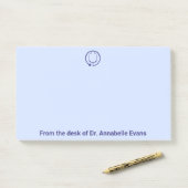 Blauwe Stethoscoop Pas Post-it Nota's aan Post-it® Notes (Op bureau)