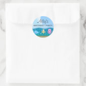 Blauwe sticker onder de zee (Tas)