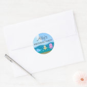 Blauwe sticker onder de zee (Envelop)