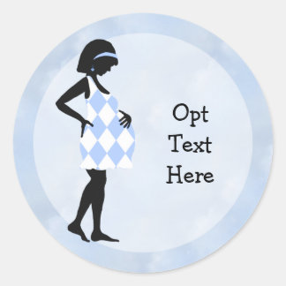 Blauwe Sticker voor Toekomstige Moeder