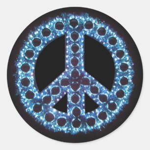 blauwe sticker voor vredessignalisatie