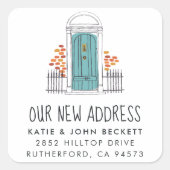 Blauwe Stickers voor het verplaatsen van deuren (Voorkant)