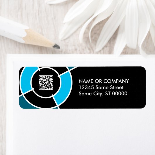 blauwe stieren QR-code Etiket (Insitu)