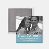 Blauwe Stijl Sla de magneet van de datumfoto op (Voorkant / Achterkant)