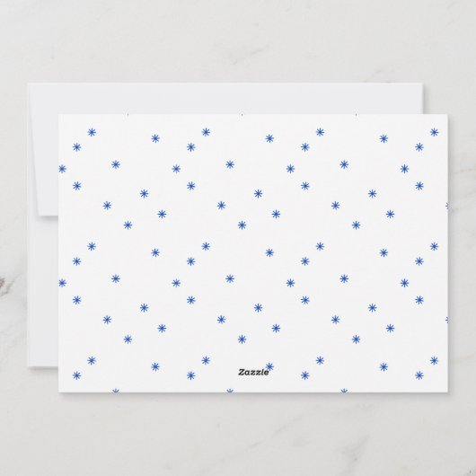 Blauwe Stille Nacht Prettige Feestdagen Baby Foto Feestdagenkaart (Achterkant)