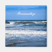 Blauwe Stille Oceaan met naam Magneet (Voorkant)