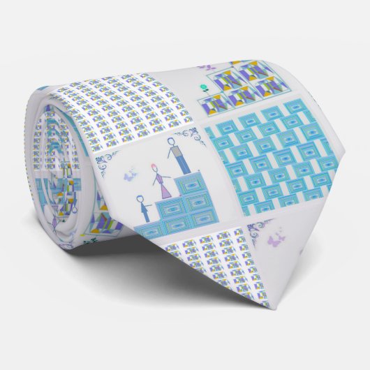 Blauwe stils stropdas (Opgerold)