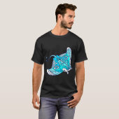 Blauwe stingray (Manta) T-shirt (Voorkant volledig)