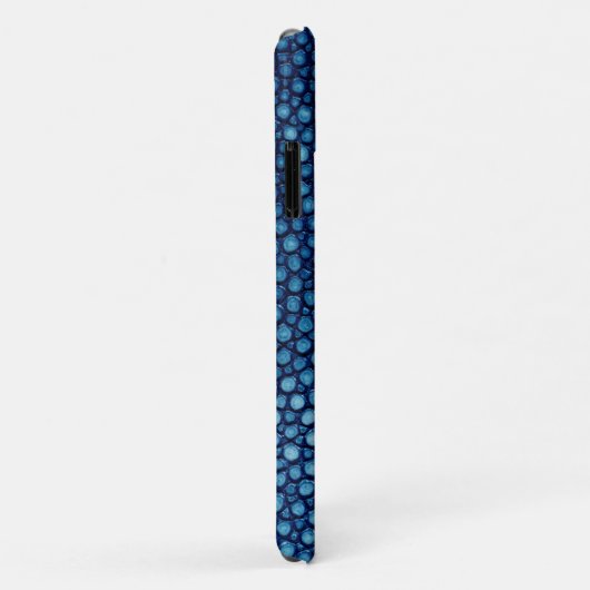 Blauwe Stingray Skin Print Naam gepersonaliseerd Case-Mate iPhone Case (Achterkant/rechts)