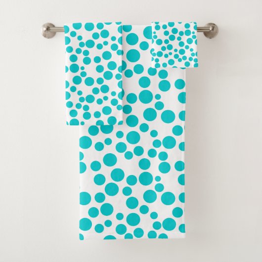 Blauwe stip bad handdoek (Insitu)